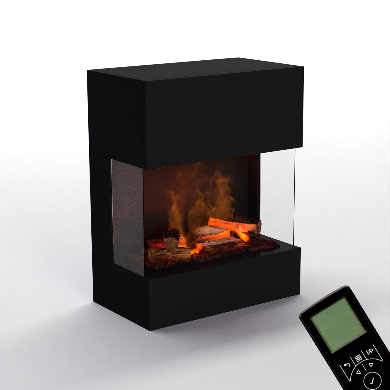 Glow Fire Kästner Elektrokamin OMC 600 mit Deluxe Echtholzdekoration