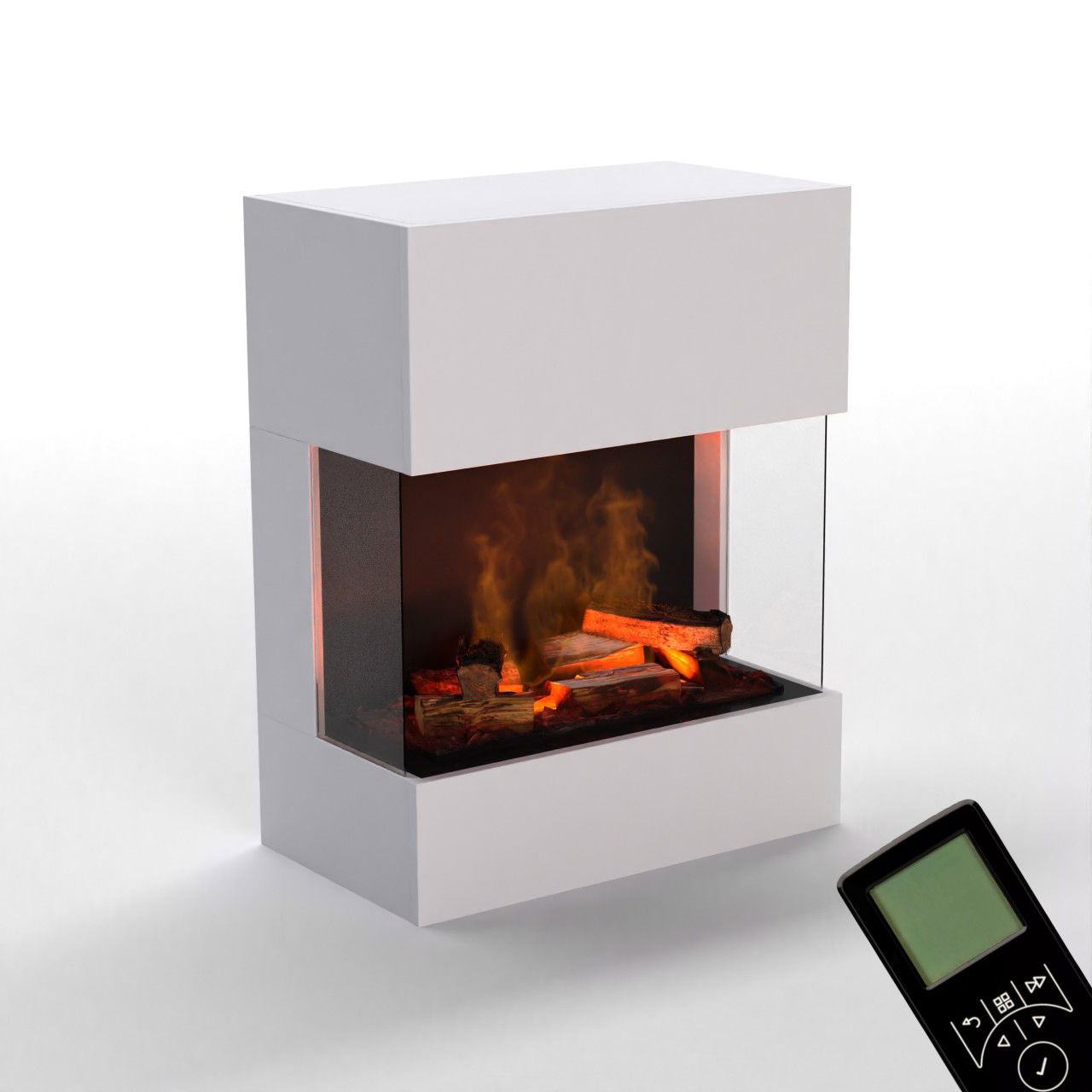 Glow Fire Kästner Elektrokamin OMC 600 mit Deluxe Echtholzdekoration