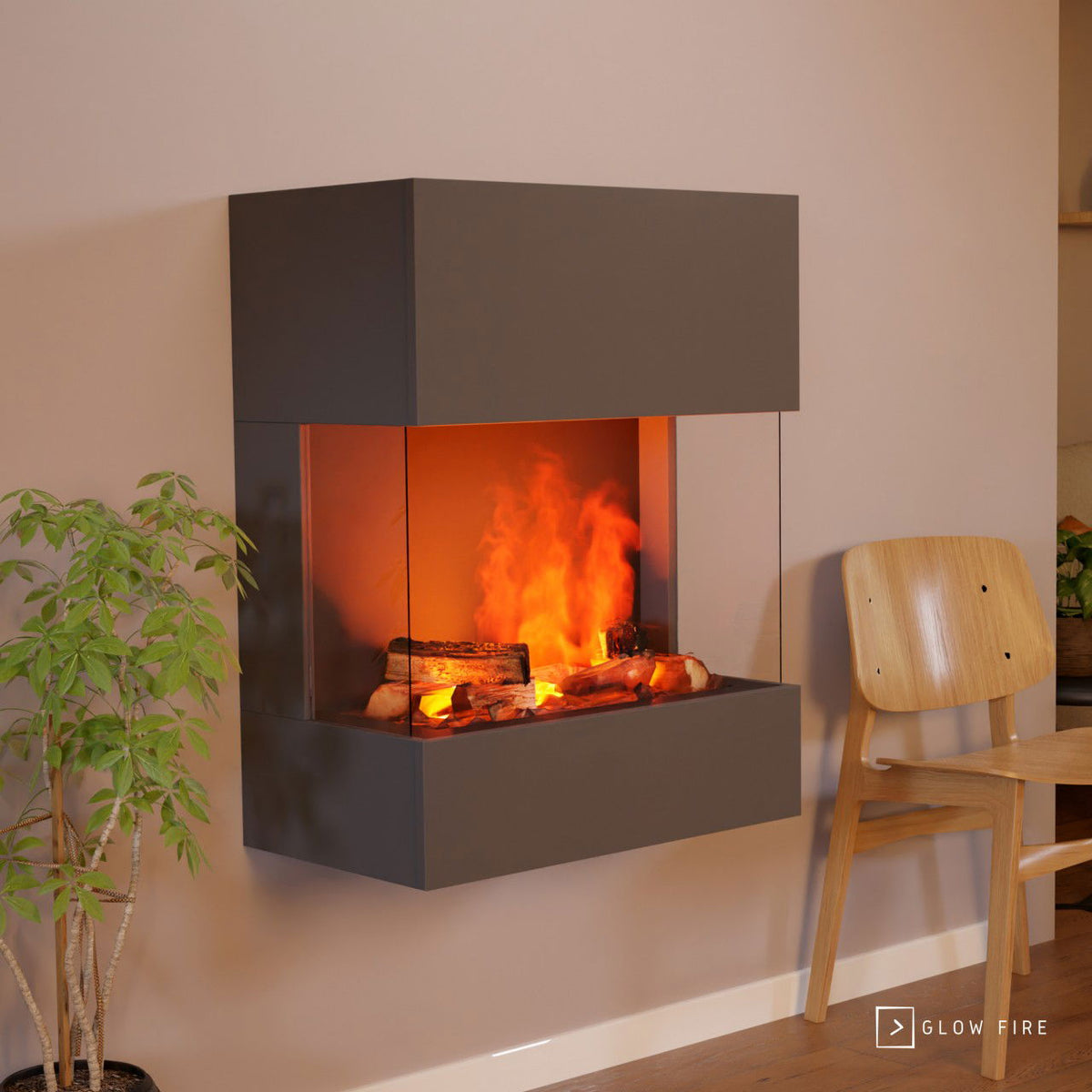 Glow Fire Kästner Weiß Elektrokamin mit Wasserdampf