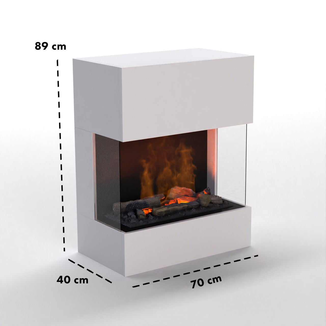 Glow Fire Kästner Weiß Elektrokamin mit Wasserdampf