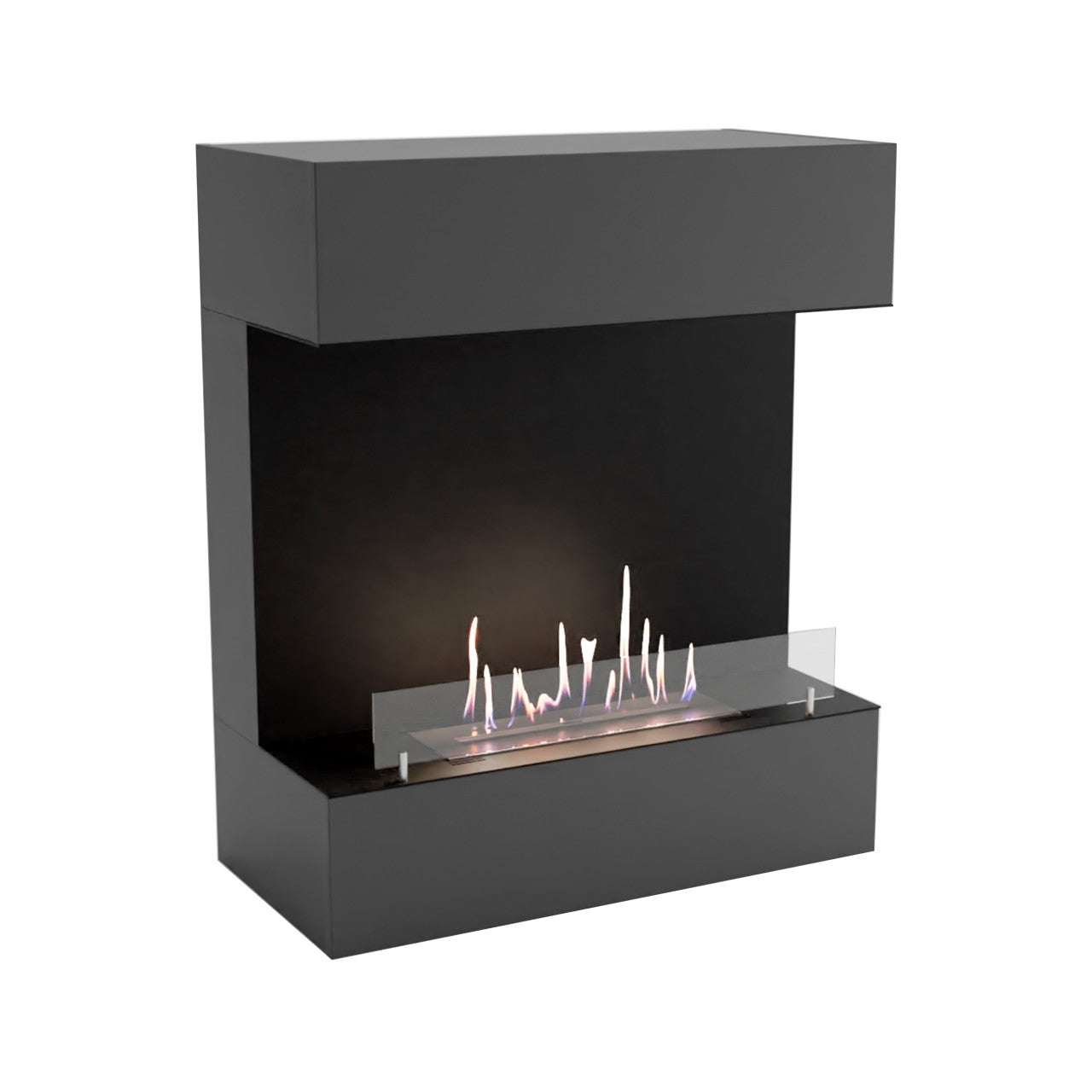 Glow Fire Kongsberg Wall Ethanol Kamin Weiß