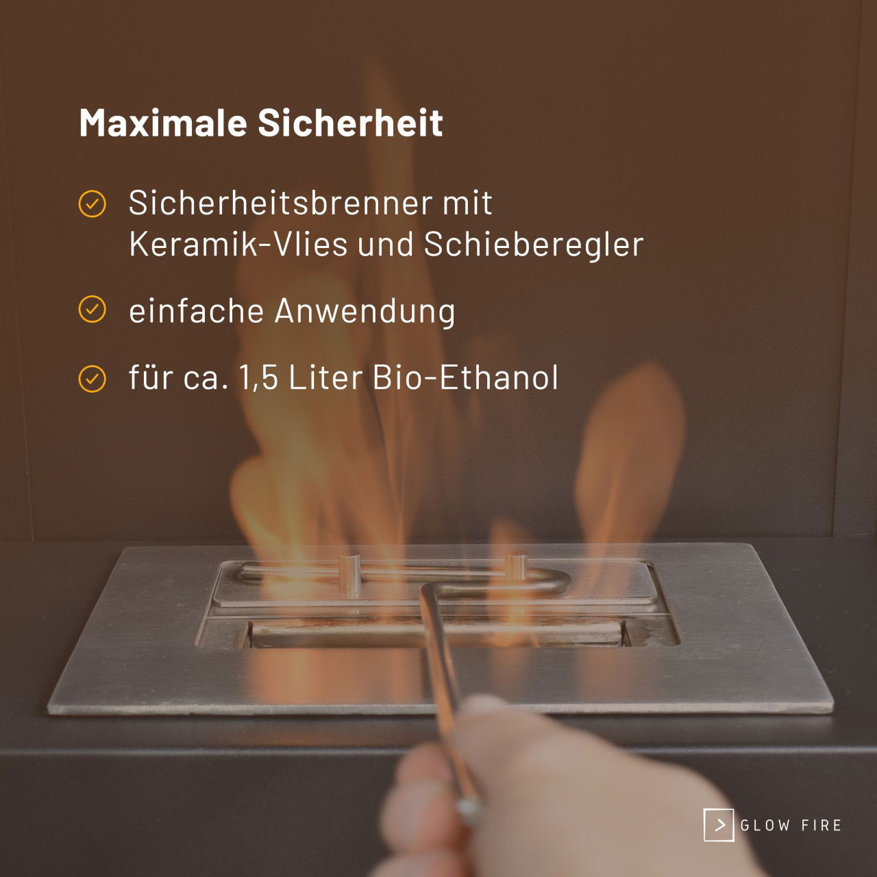 Glow Fire Kongsberg Wall Ethanol Kamin Weiß