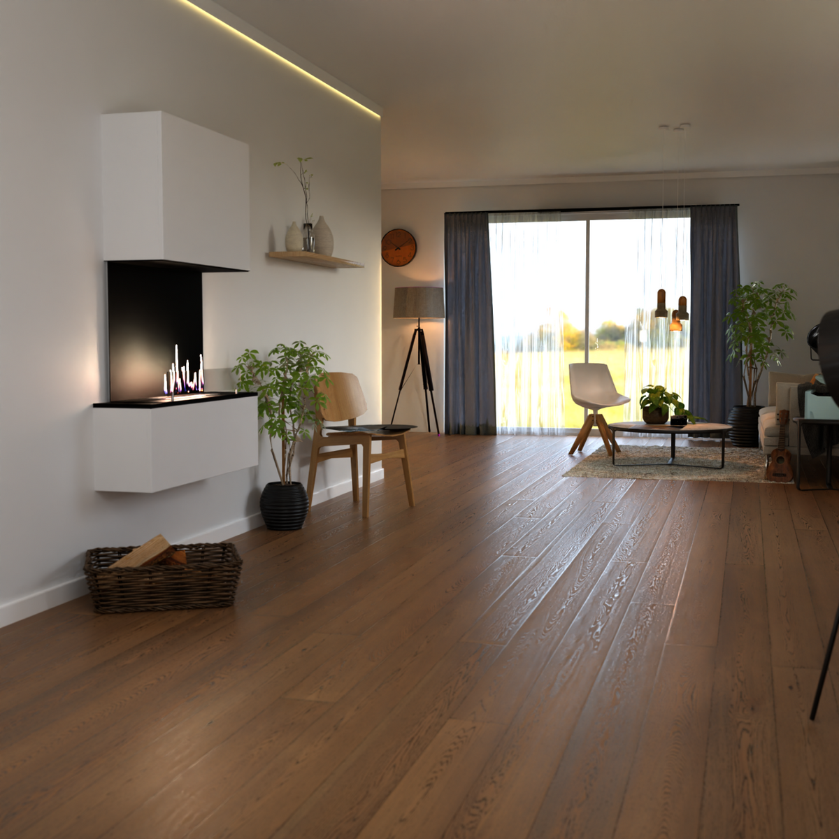 Glow Fire Levanger Ethanol Kamin Weiß
