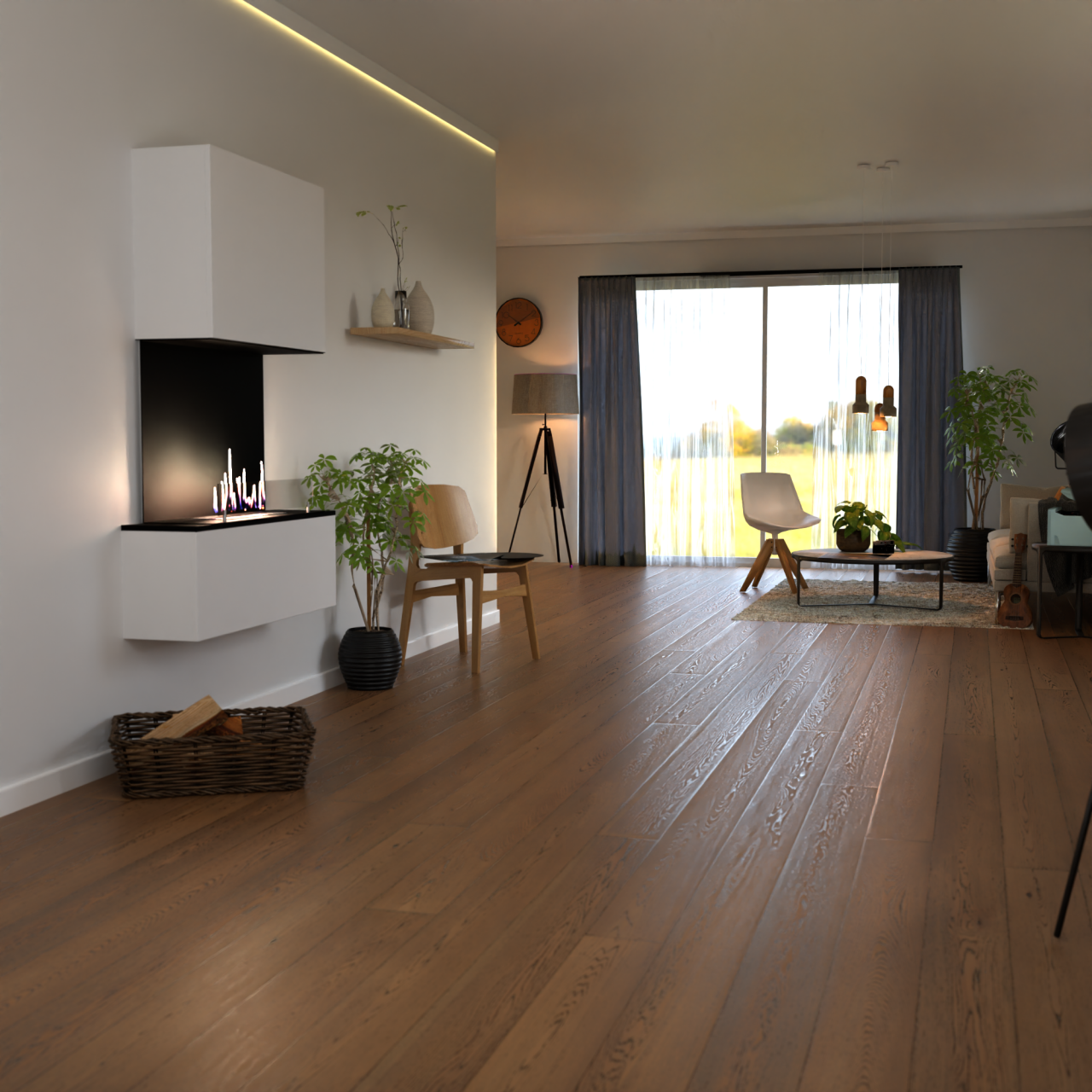 Glow Fire Levanger Ethanol Kamin Weiß