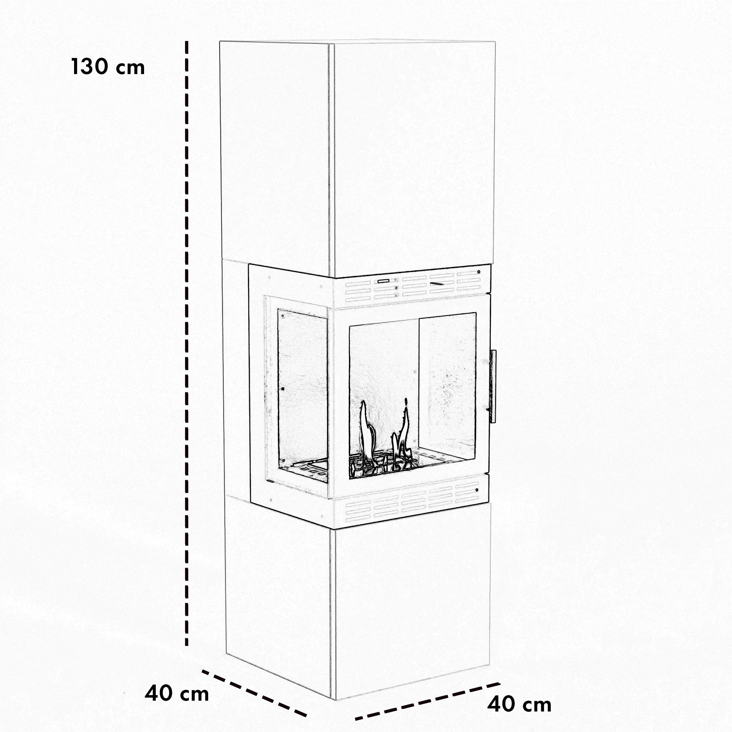 Glow Fire Lillesand Hoch Vision Ethanolkamin