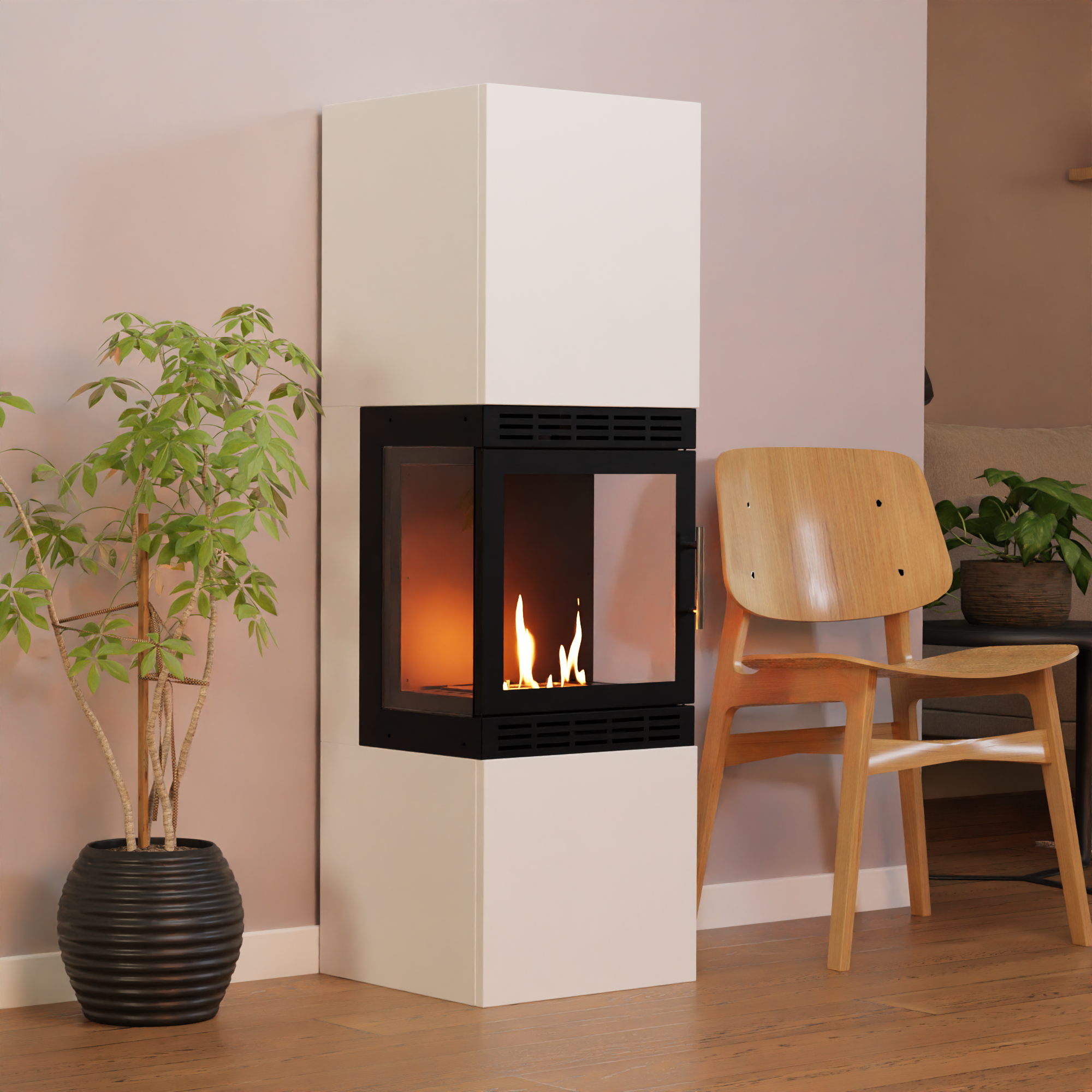 Cheminée éthanol haute vision Glow Fire Lillesand