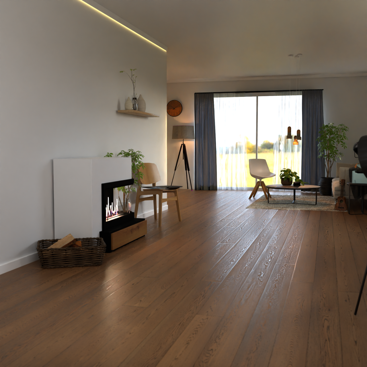 Glow Fire Narvik Rechts Ethanol Kamin Weiß