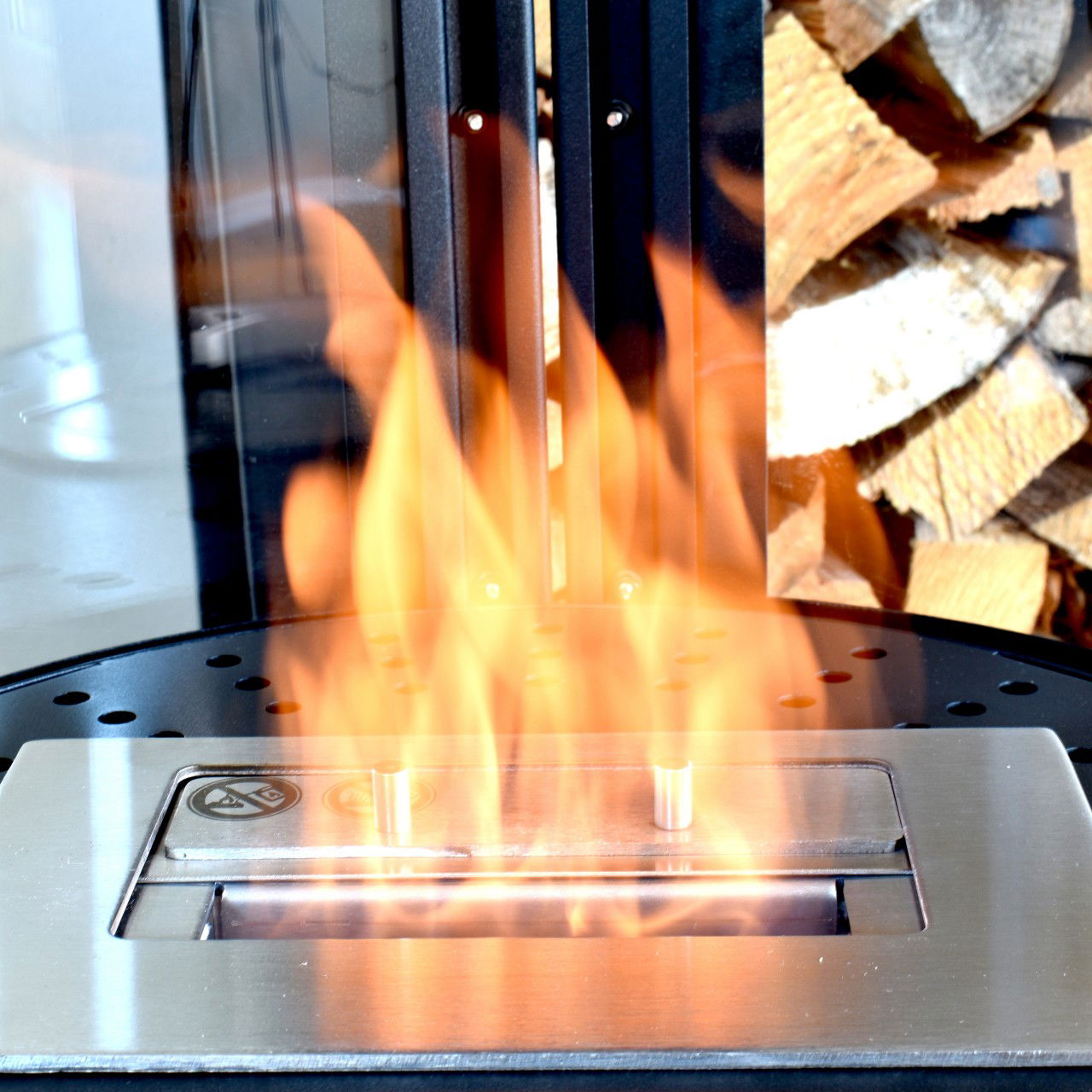 Glow Fire Nordkapp Ethanol Kamin Schwarz