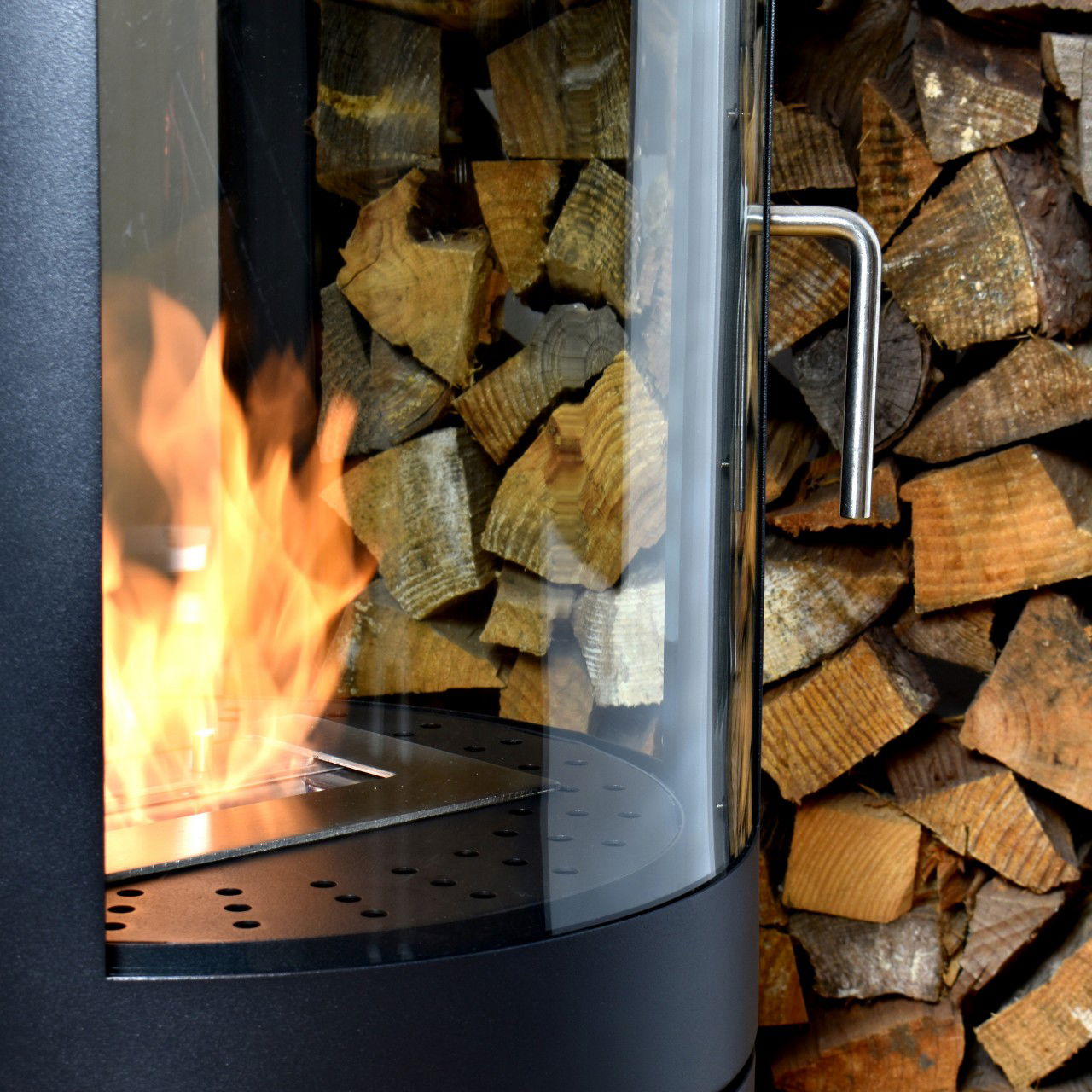 Glow Fire Nordkapp Ethanol Kamin Schwarz