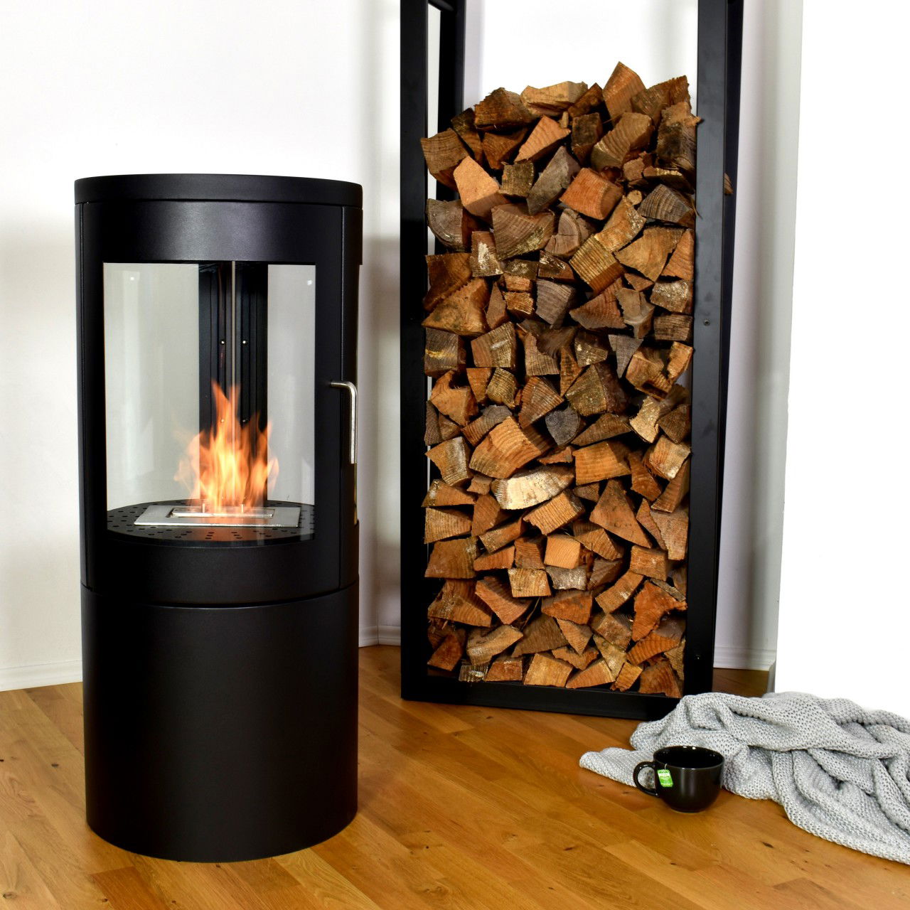 Glow Fire Nordkapp Ethanol Kamin Schwarz