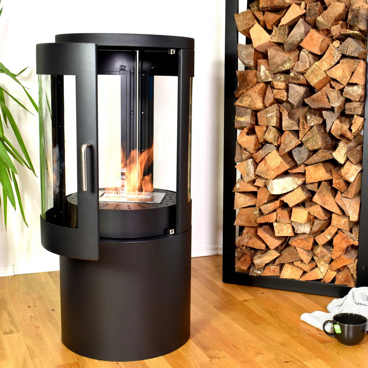 Glow Fire Nordkapp Ethanol Kamin Schwarz