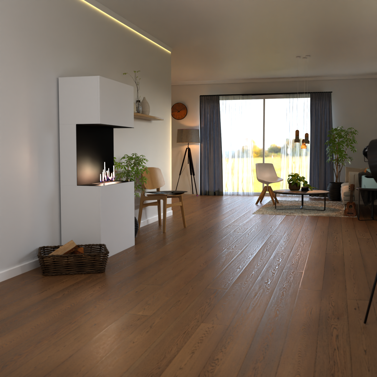 Glow Fire Nordlandi Ethanol Kamin Weiß