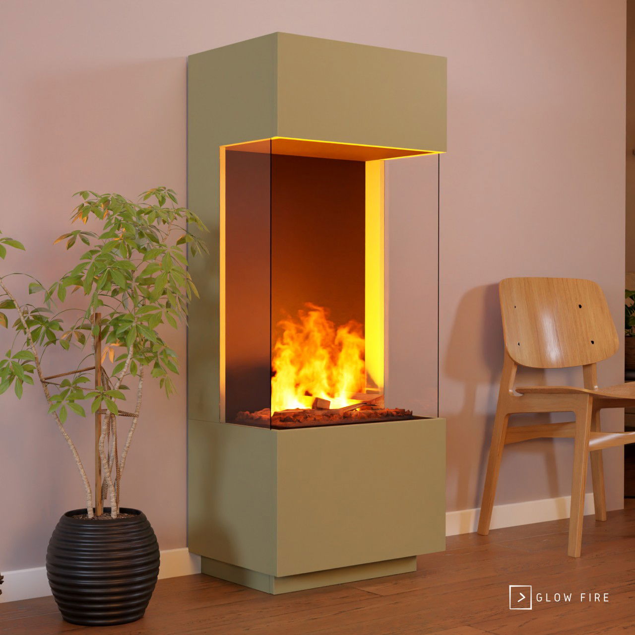 Glow Fire OGF 1 Multicolor Elektrokamin mit Wasserdampf