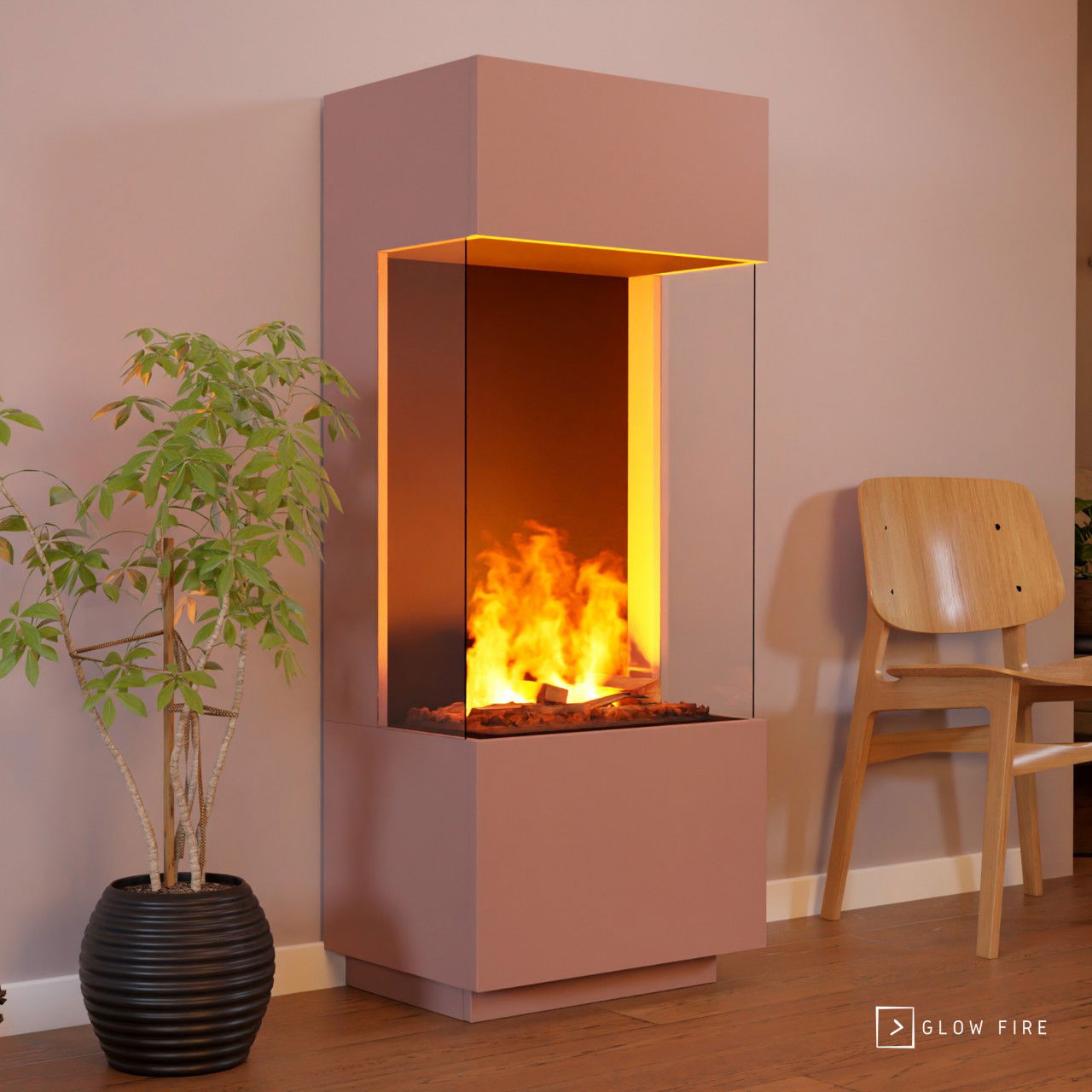 Glow Fire OGF 1 Multicolor Elektrokamin mit Wasserdampf