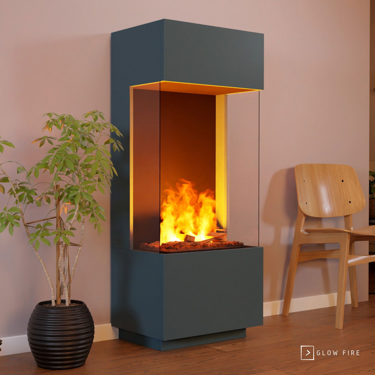 Glow Fire OGF 1 Multicolor Elektrokamin mit Wasserdampf