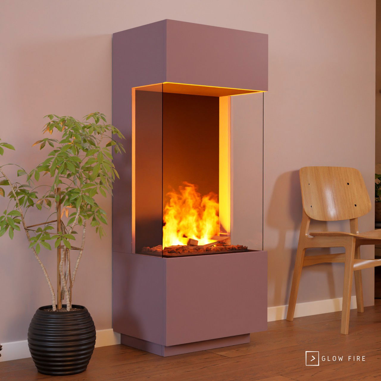Glow Fire OGF 1 Multicolor Elektrokamin mit Wasserdampf