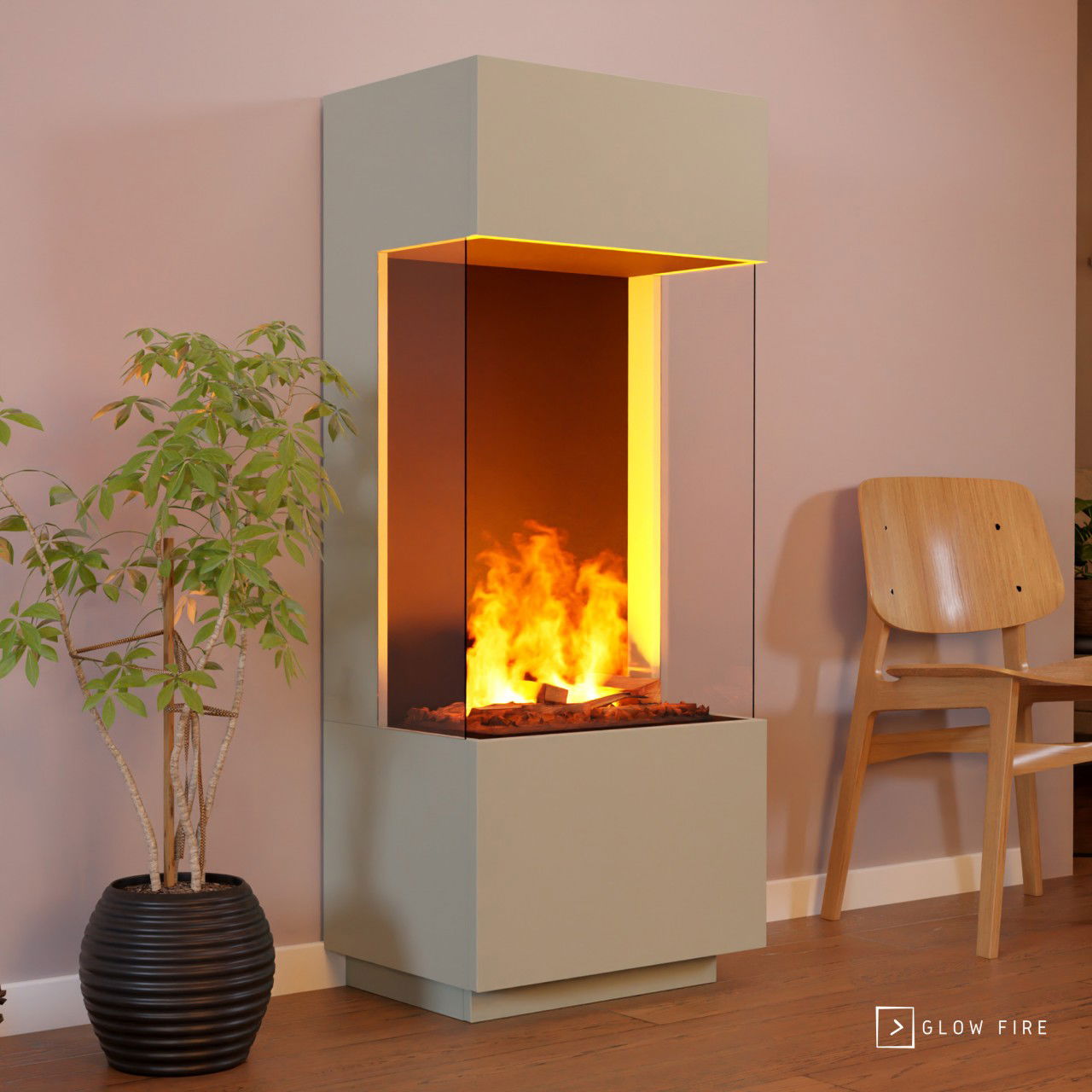 Glow Fire OGF 1 Multicolor Elektrokamin mit Wasserdampf