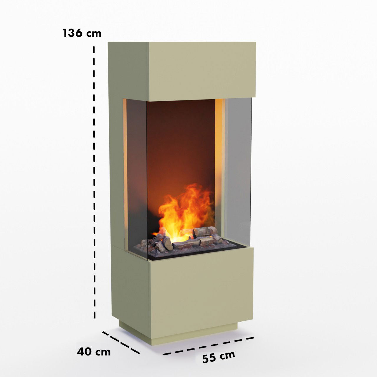 Glow Fire OGF 1 Multicolor Elektrokamin mit Wasserdampf