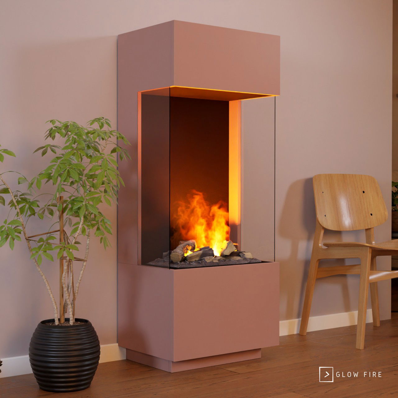 Glow Fire OGF 1 Multicolor Elektrokamin mit Wasserdampf