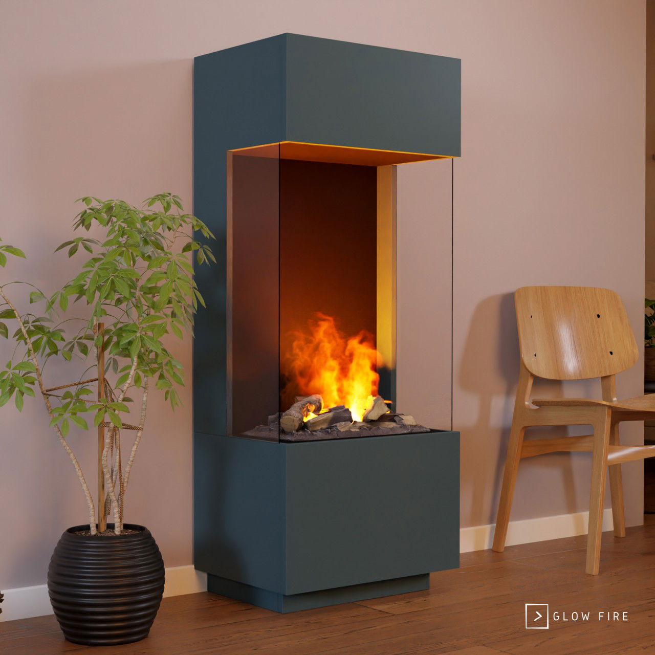 Glow Fire OGF 1 Multicolor Elektrokamin mit Wasserdampf