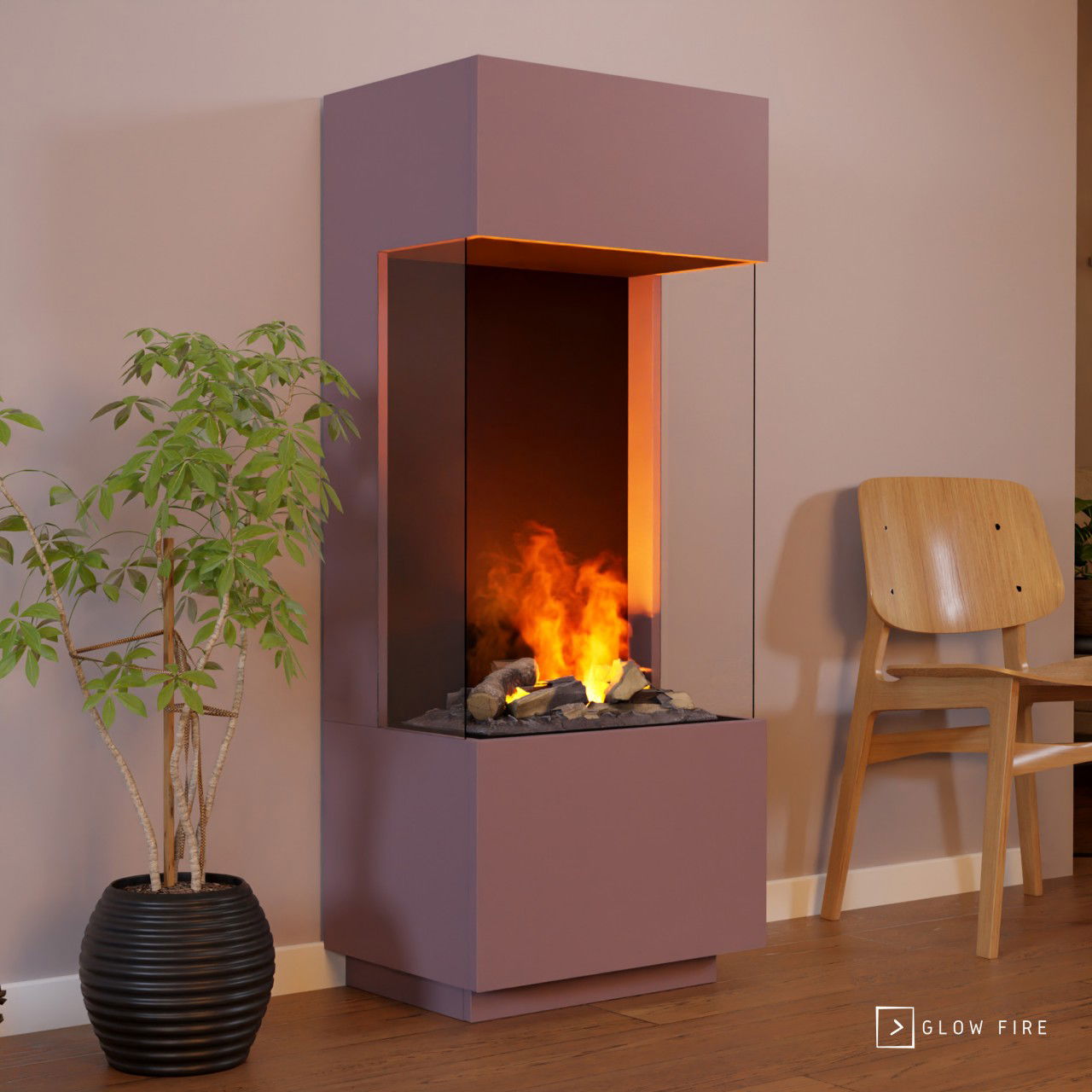 Glow Fire OGF 1 Multicolor Elektrokamin mit Wasserdampf