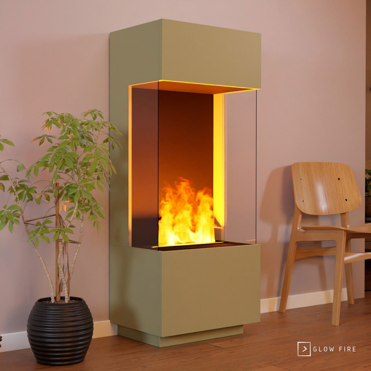 Glow Fire OGF 1 Multicolor Elektrokamin mit Wasserdampf