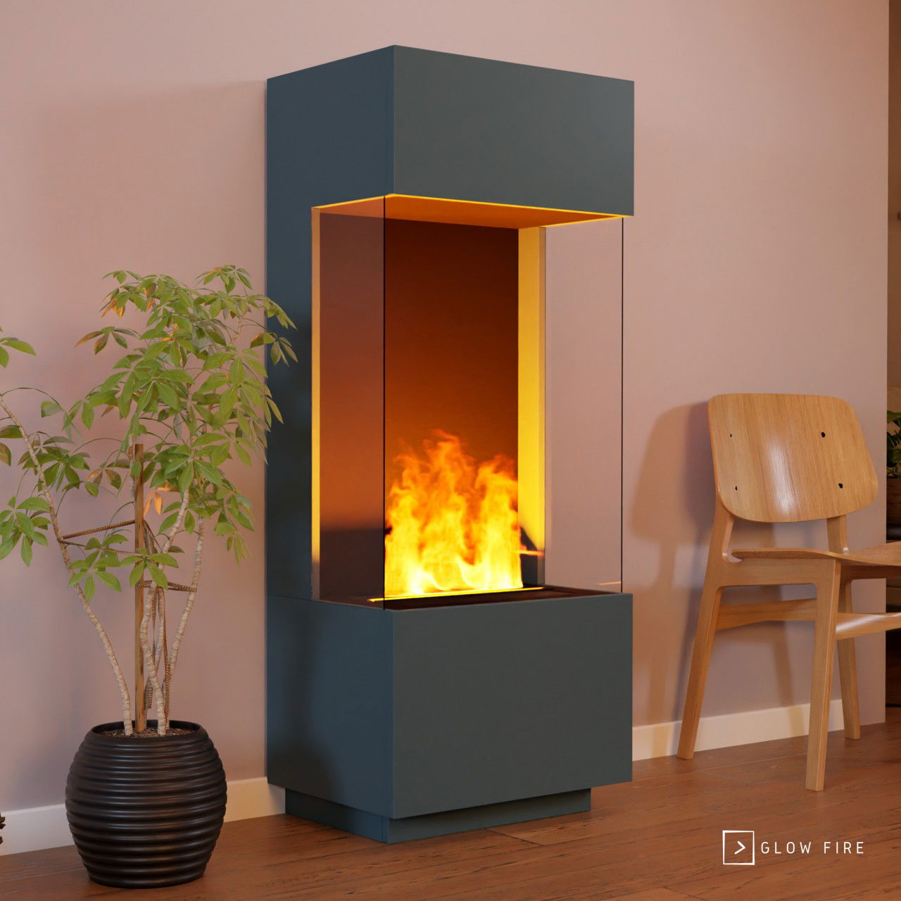 Glow Fire OGF 1 Multicolor Elektrokamin mit Wasserdampf