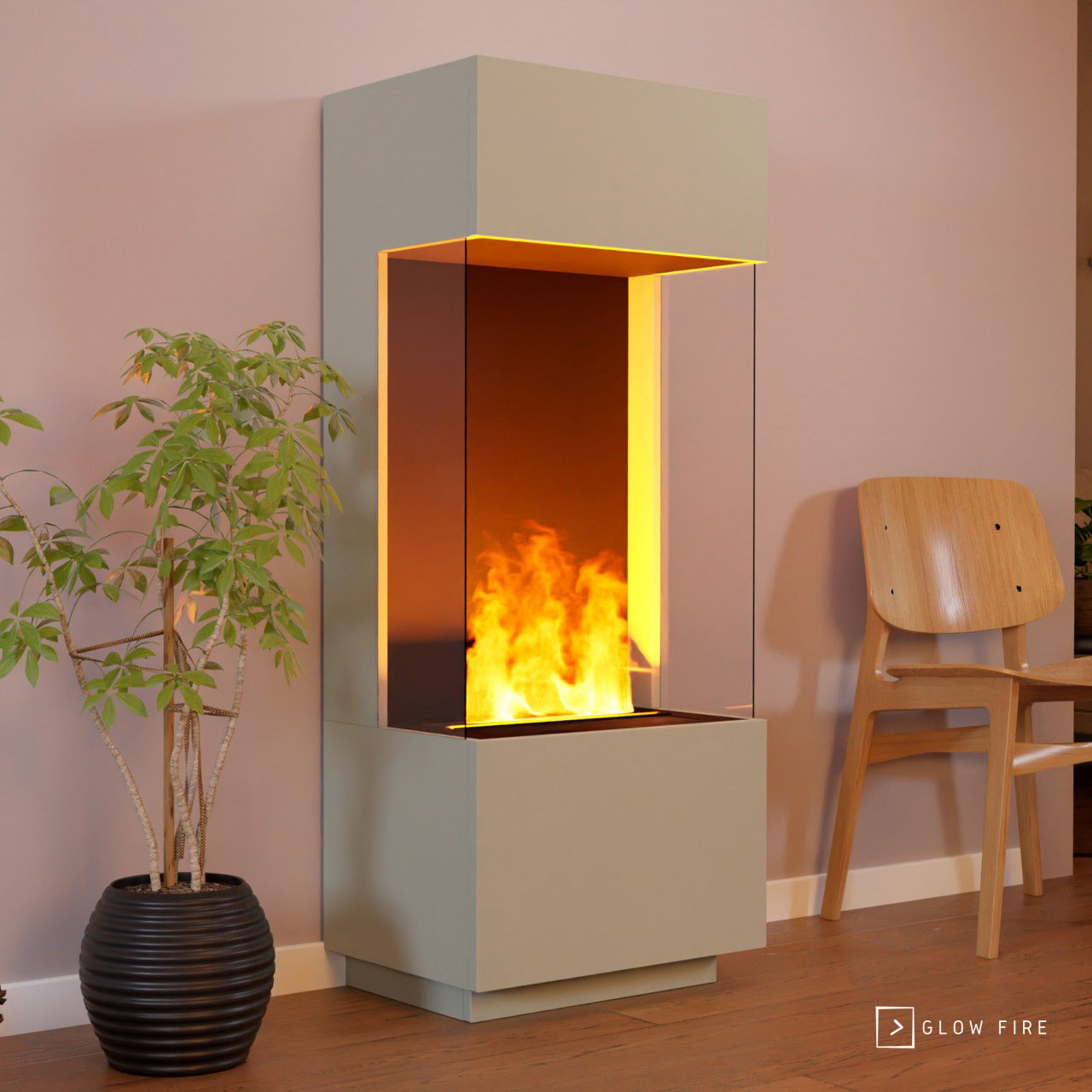 Glow Fire OGF 1 Multicolor Elektrokamin mit Wasserdampf