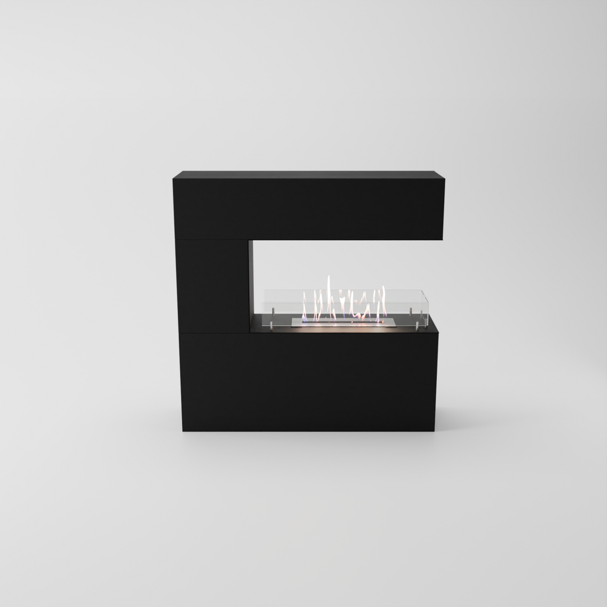 Glow Fire Oakland Ethanol Kamin Schwarz