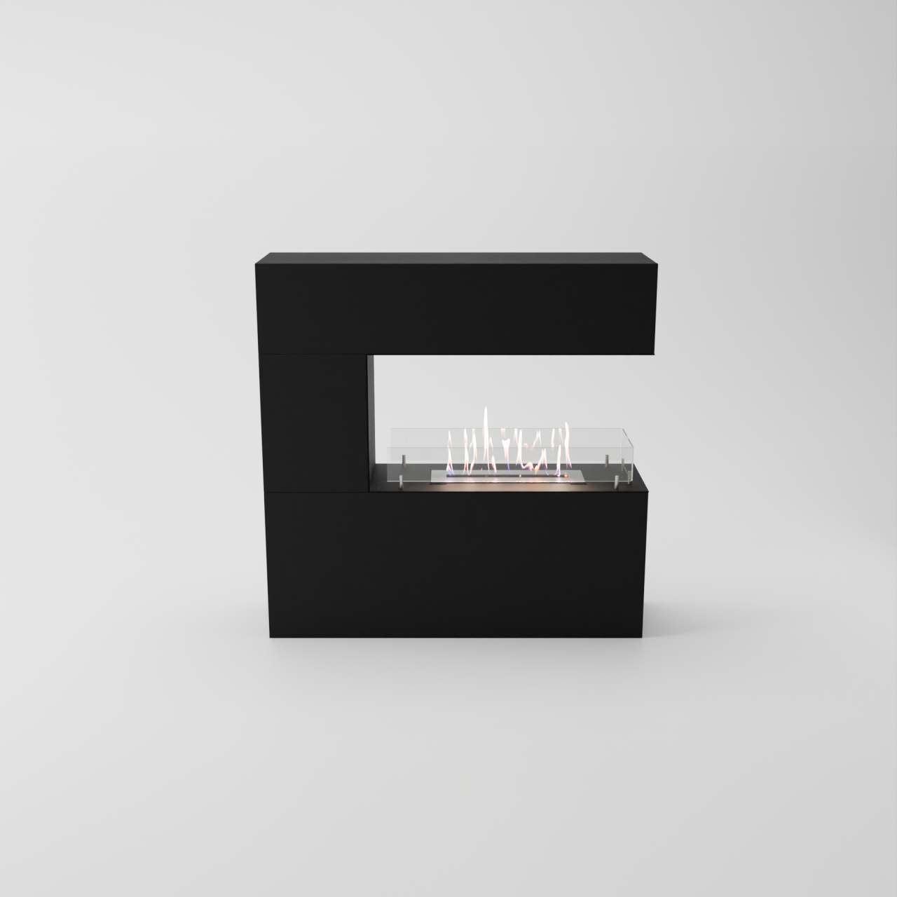 Glow Fire Oakland Ethanol Kamin Schwarz