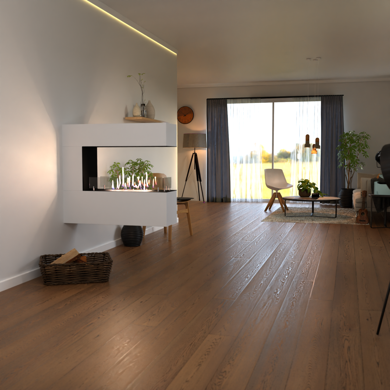 Glow Fire Orkland Wall Ethanol Kamin Weiß