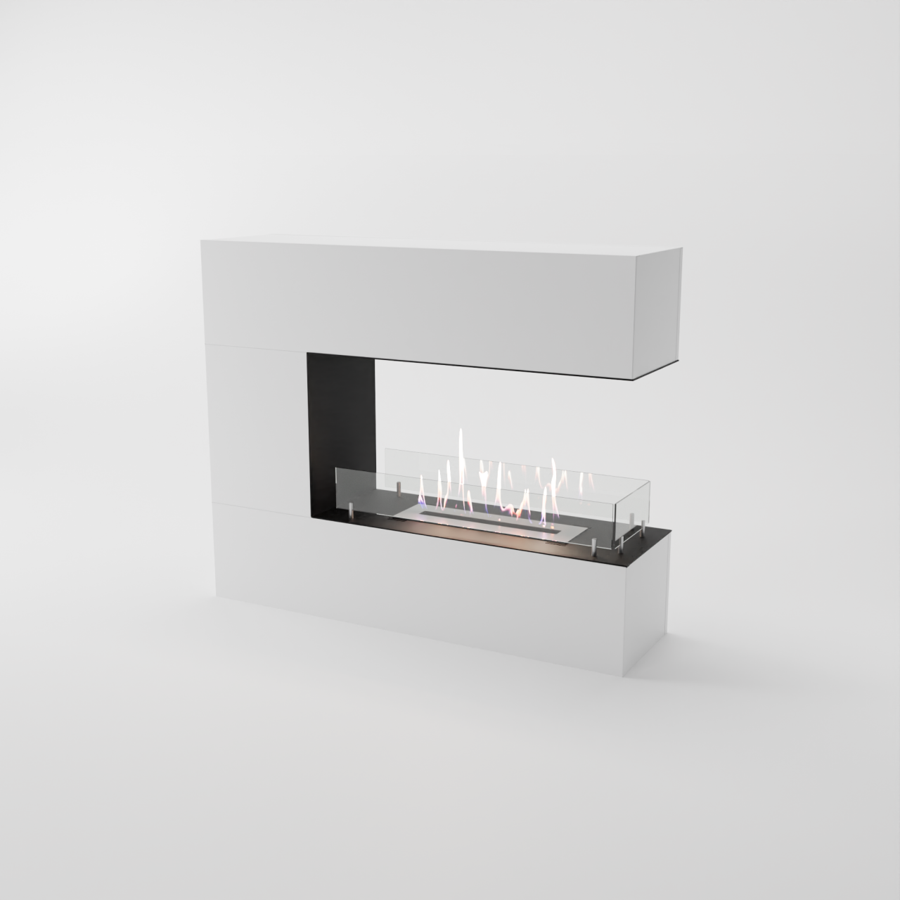 Glow Fire Orkland mini Ethanol Kamin Weiß