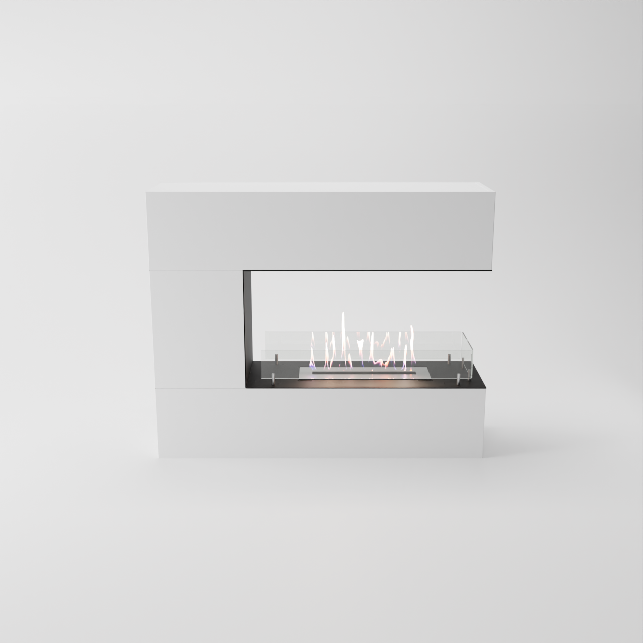 Glow Fire Orkland mini Ethanol Kamin Weiß