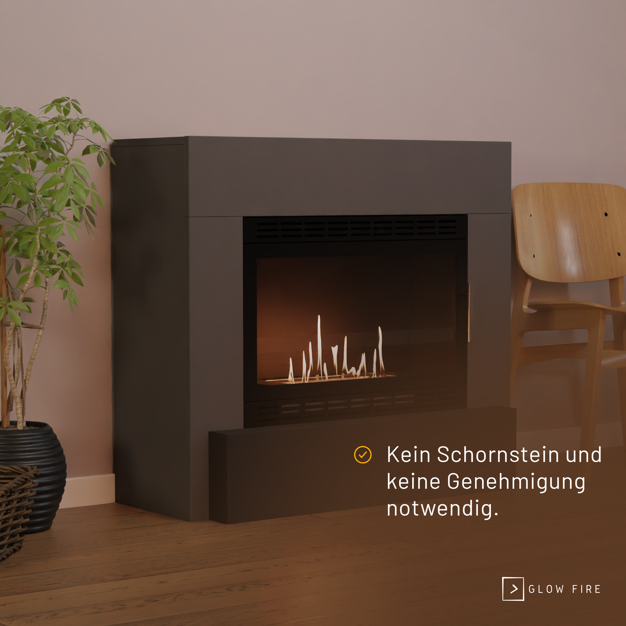 Glow Fire Odda XL Vision cheminée à l’éthanol