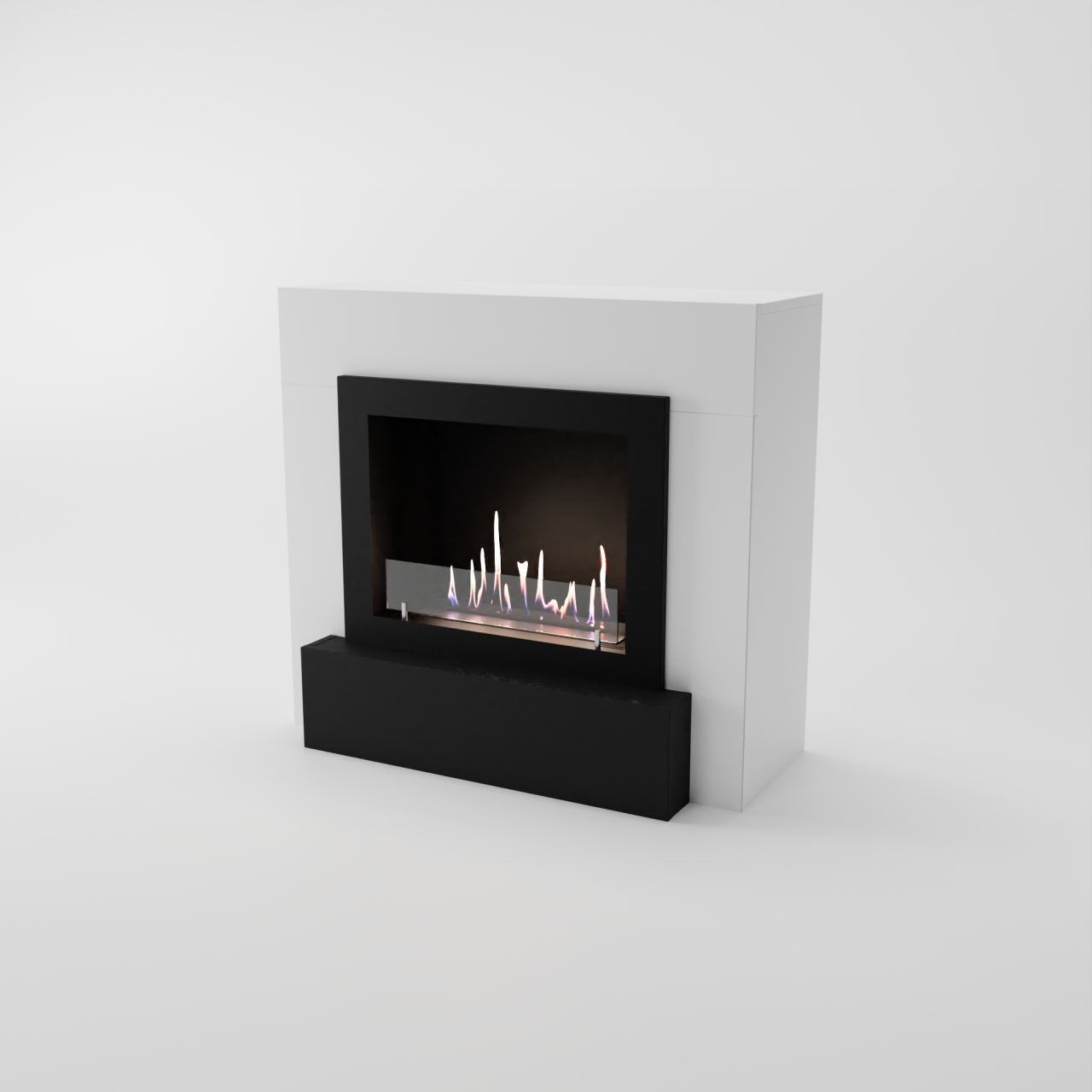 Glow Fire Odda Ethanol Kamin Weiß