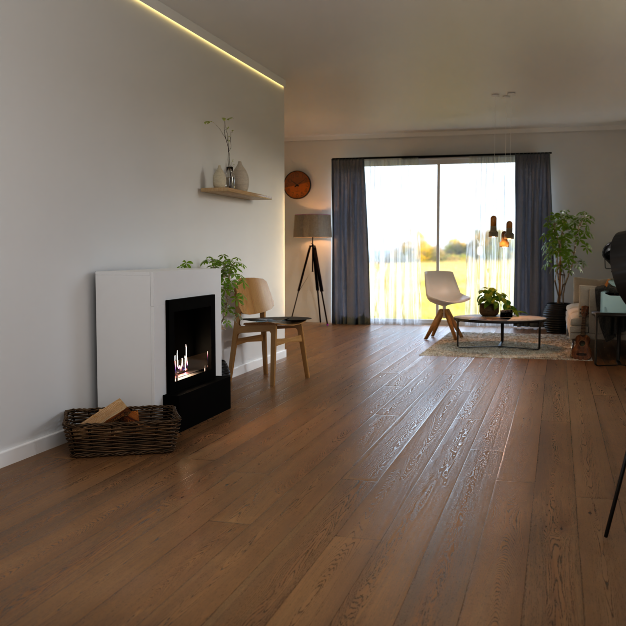 Glow Fire Odda Ethanol Kamin Weiß