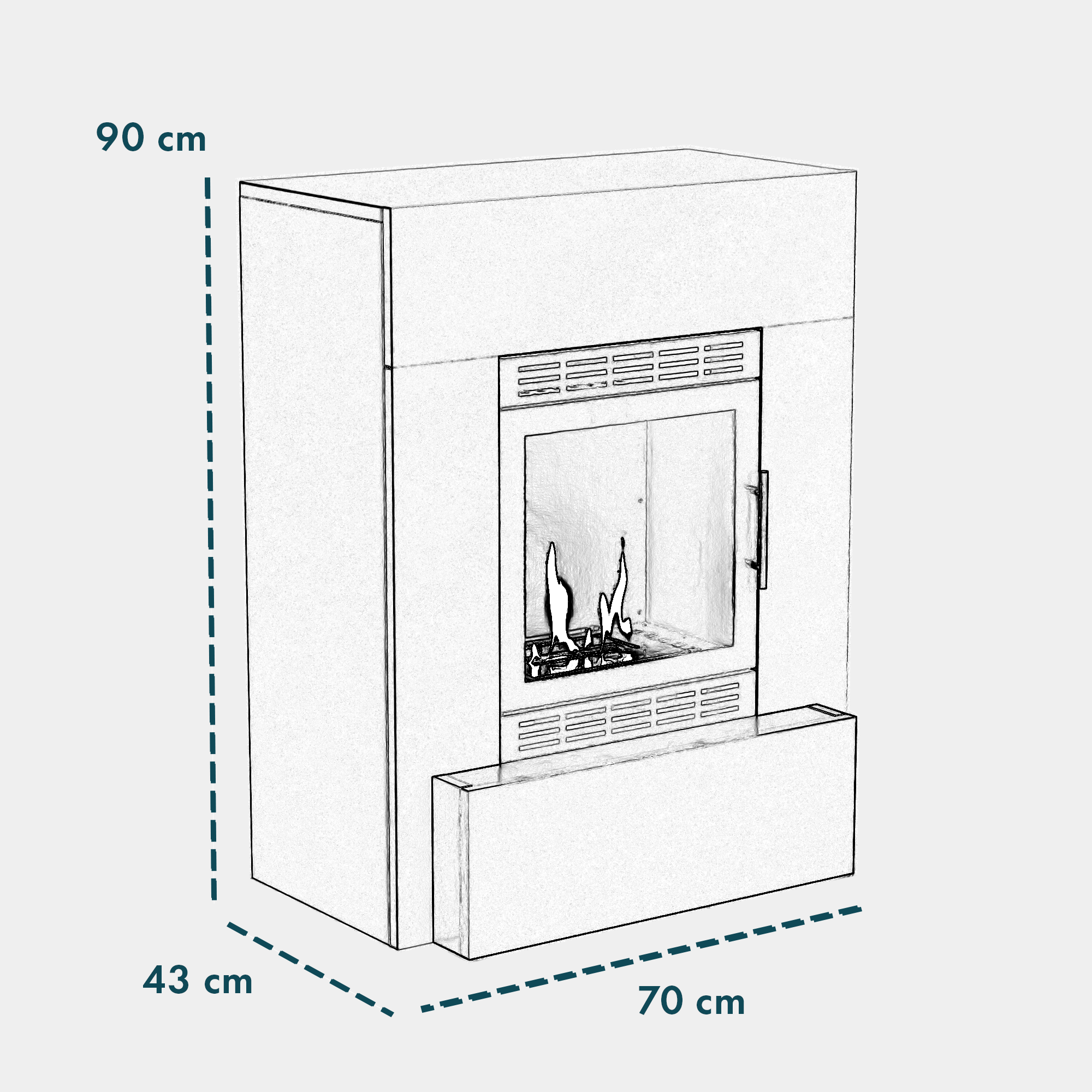 Glow Fire Odda Vision Ethanolkamin
