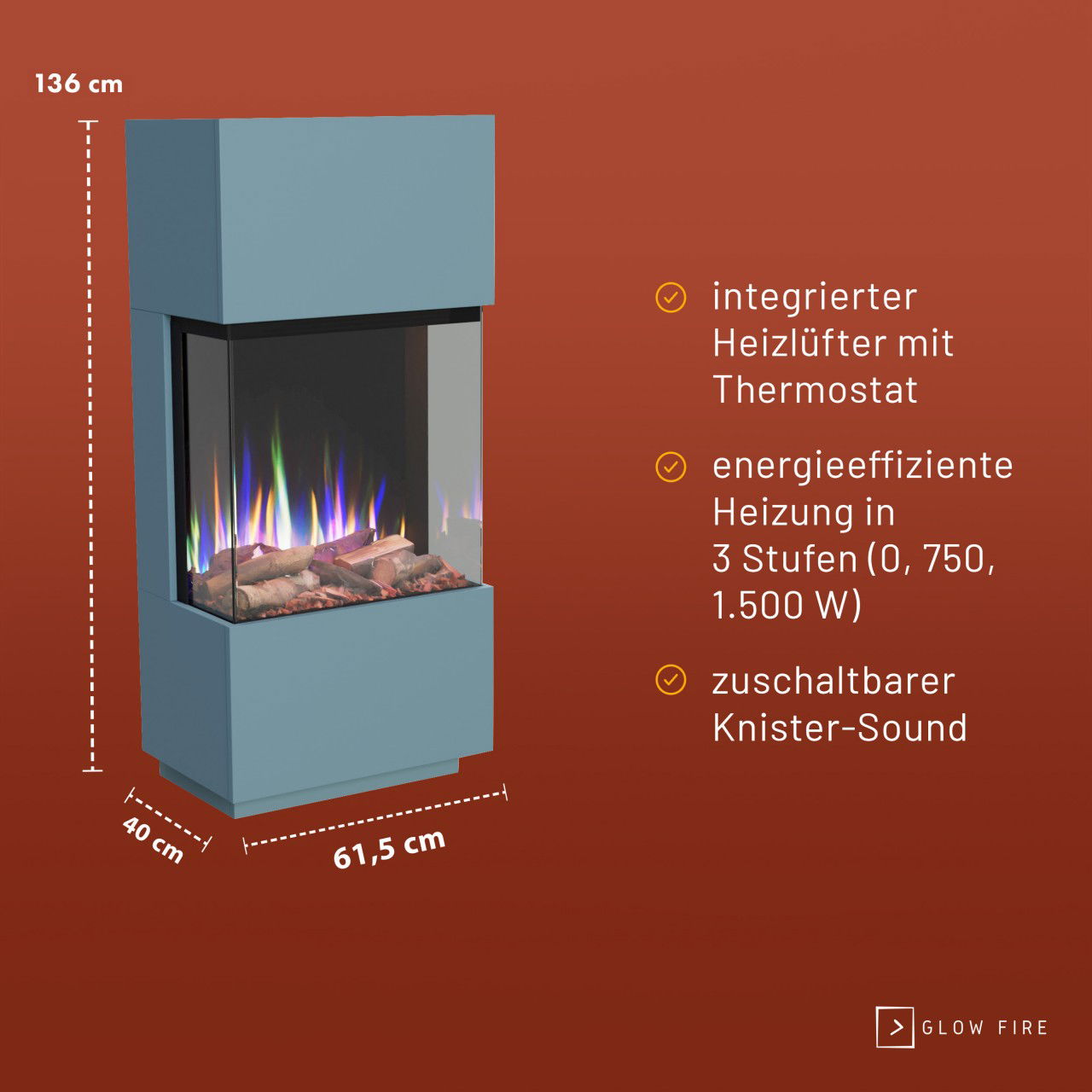 Glow Fire PR11 Multicolor Elektrokamin