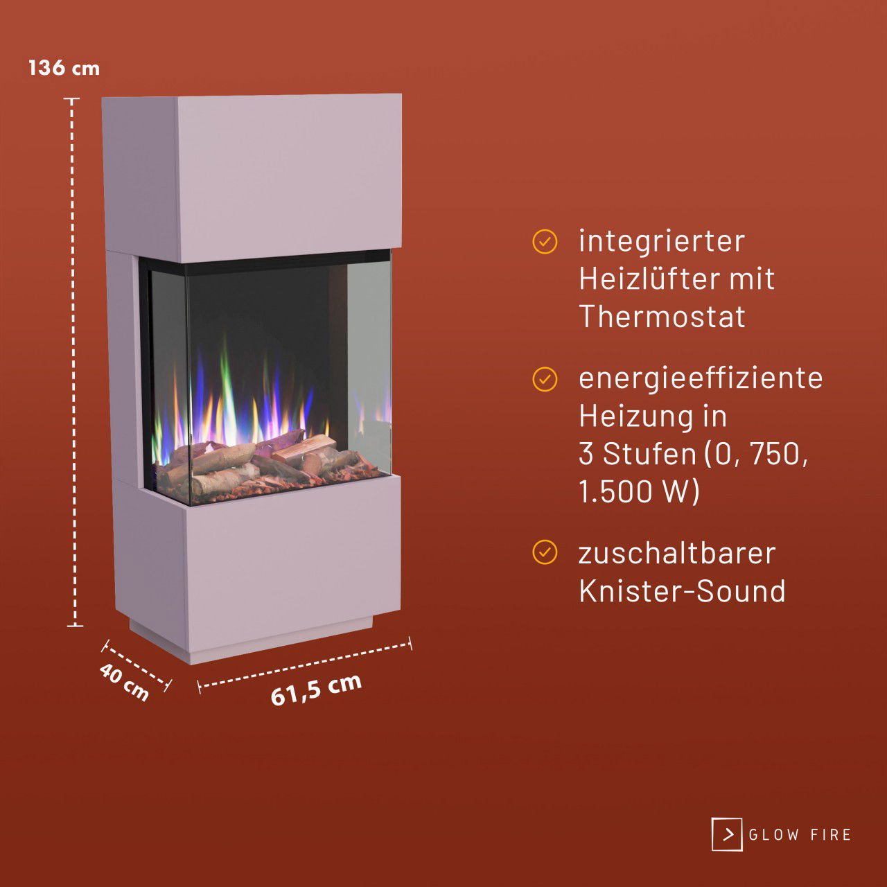 Glow Fire PR11 Multicolor Elektrokamin