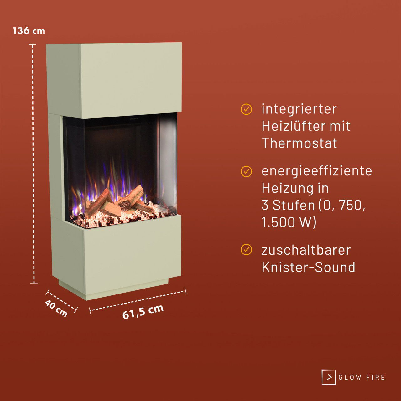 Glow Fire PR11 Multicolor Elektrokamin