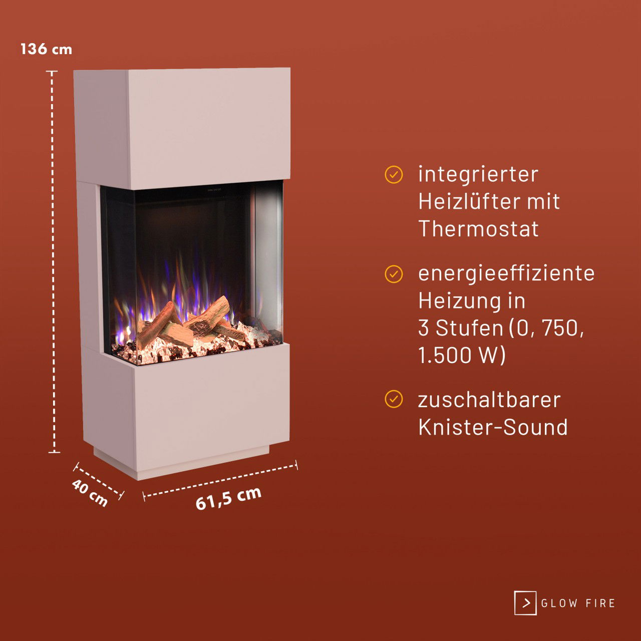 Glow Fire PR11 Multicolor Elektrokamin