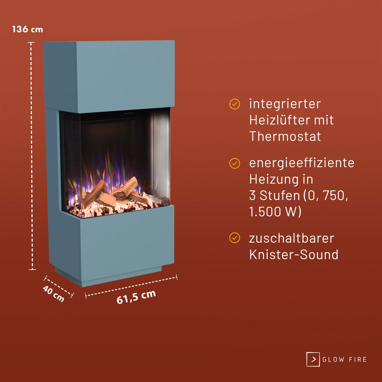 Glow Fire PR11 Multicolor Elektrokamin