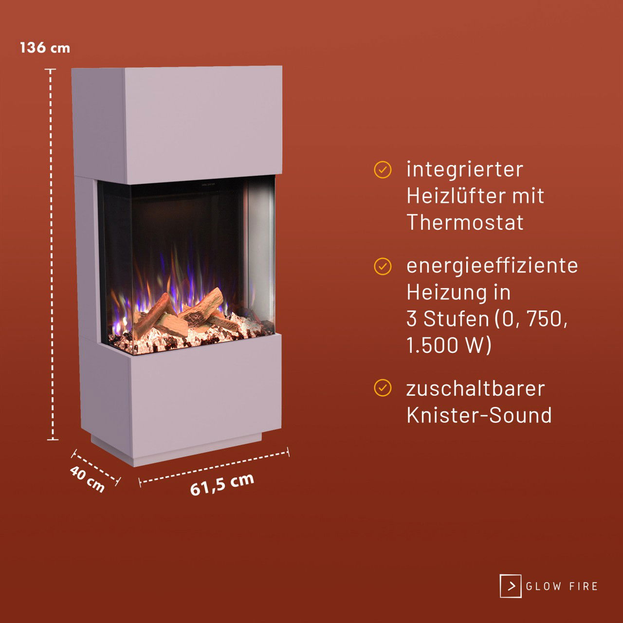 Glow Fire PR11 Multicolor Elektrokamin