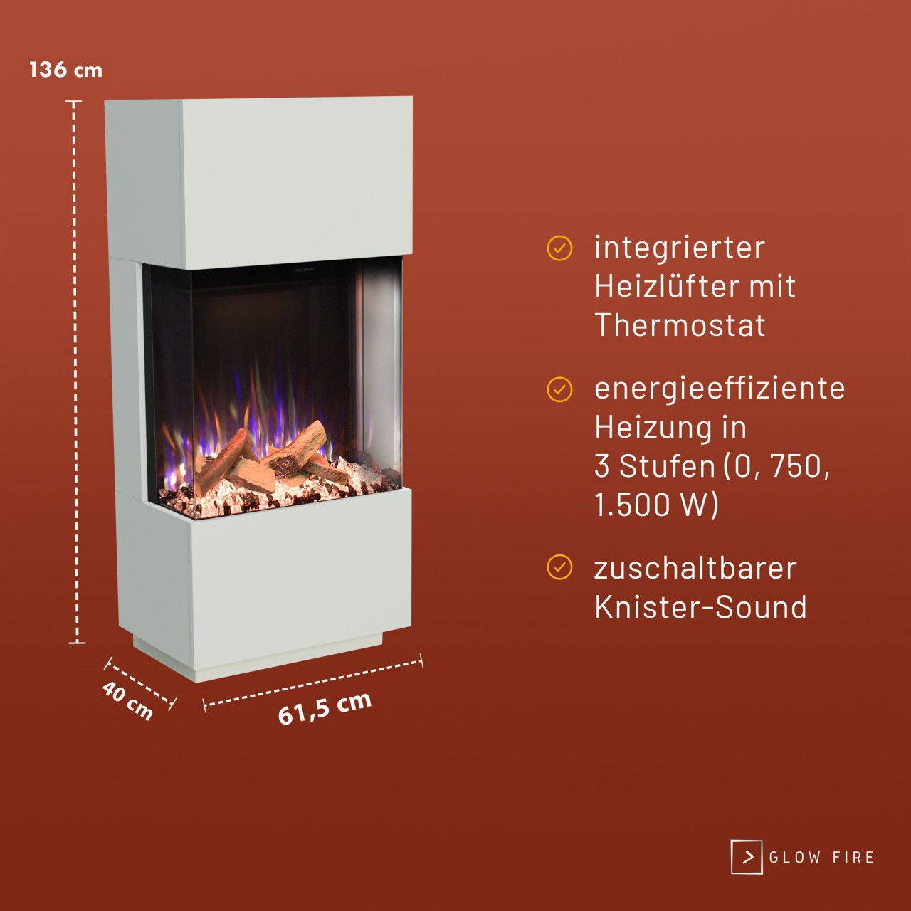 Glow Fire PR11 Multicolor Elektrokamin