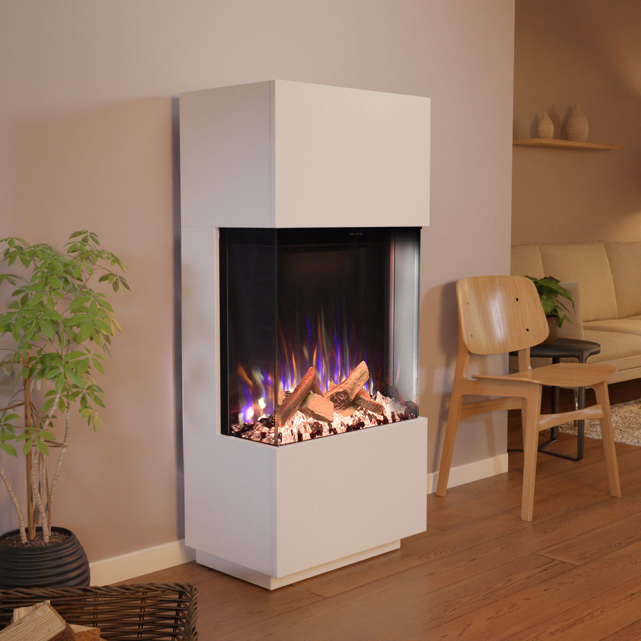 Glow Fire PR11 Weiss Elektrokamin
