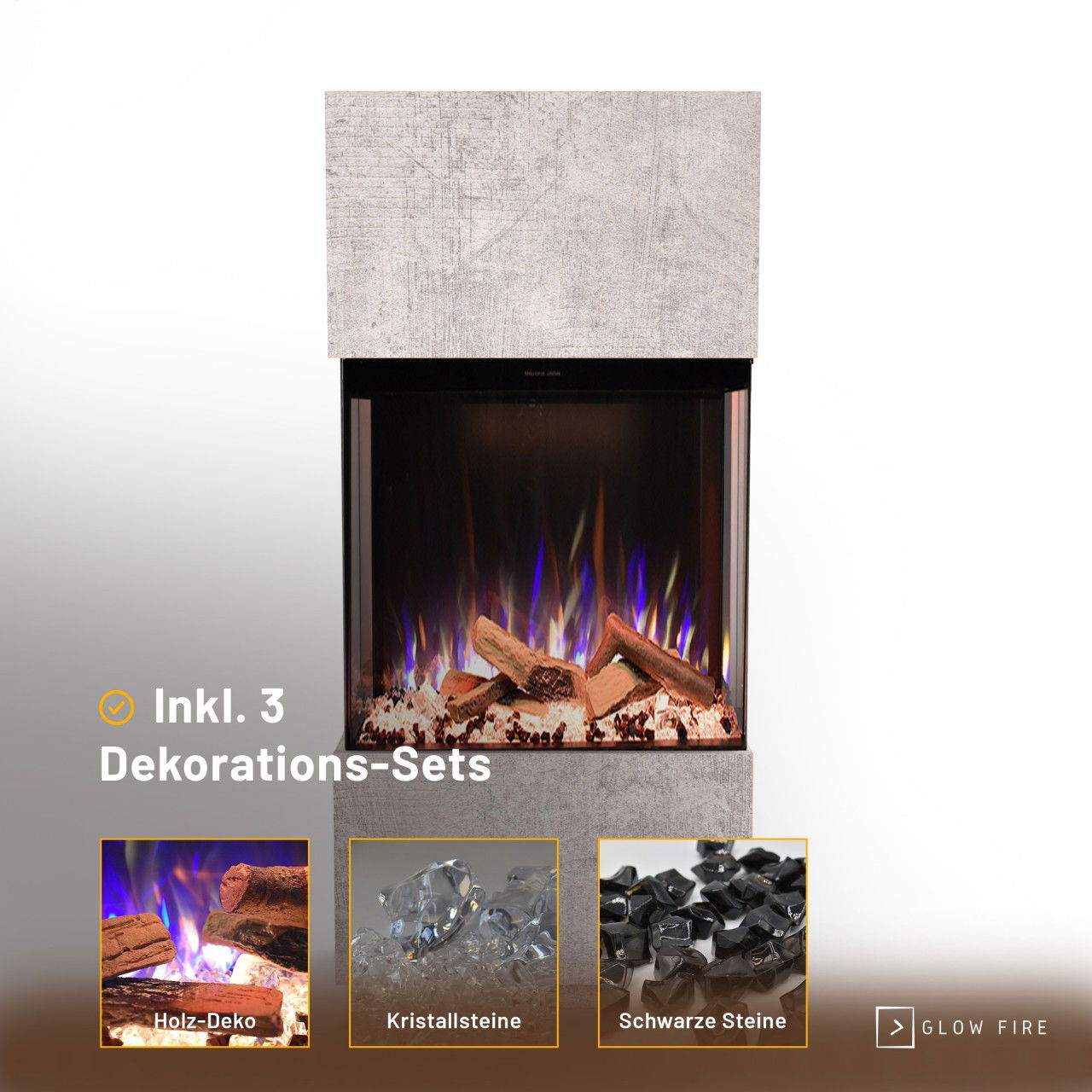 Glow Fire PR11 Beton Elektrokamin