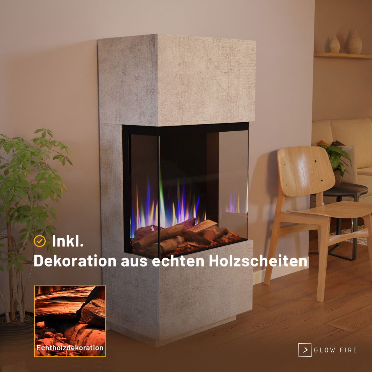Glow Fire PR11 Beton Elektrokamin