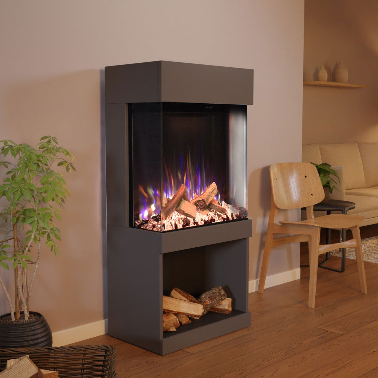 Glow Fire PR12 Grau Elektrokamin