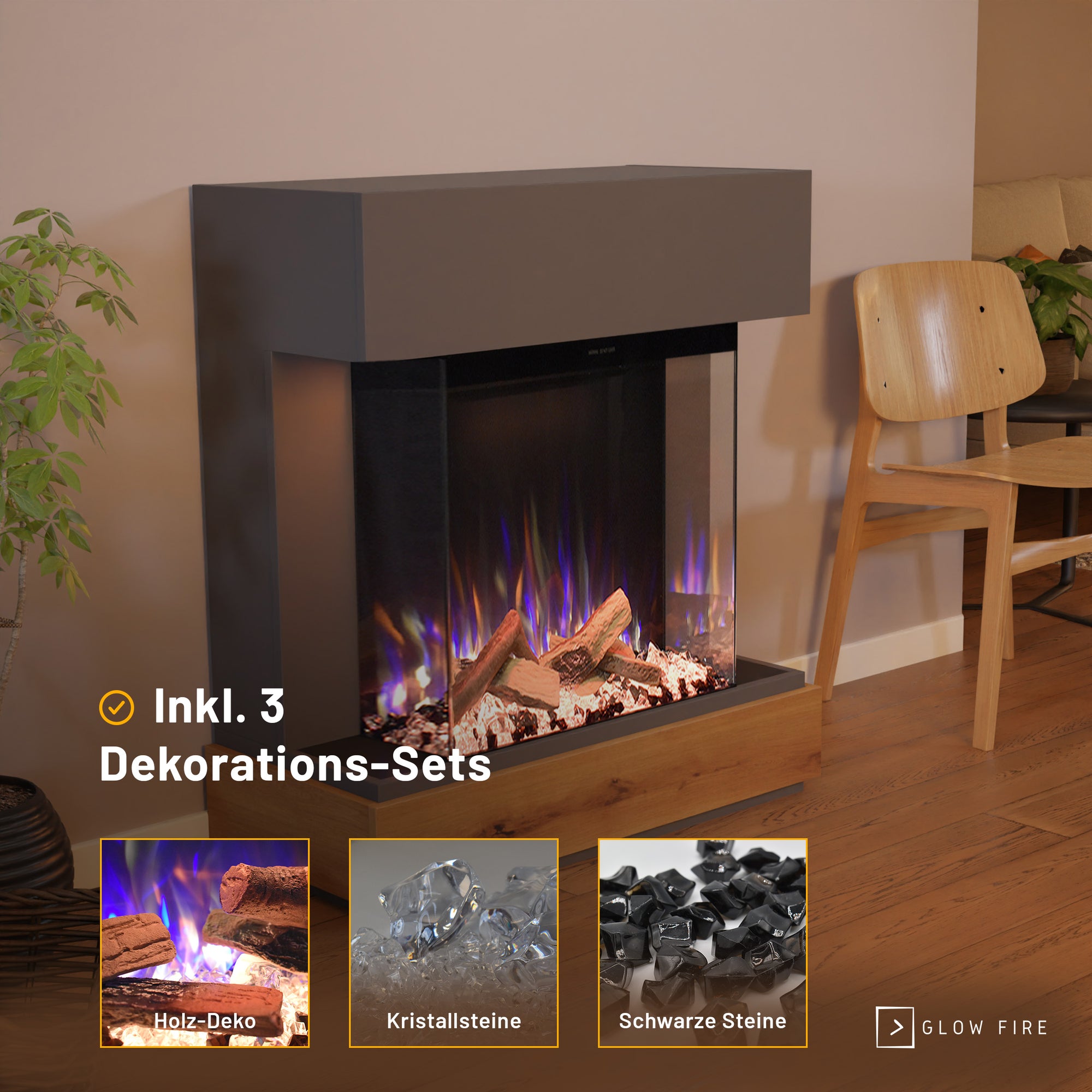 Cheminée électrique Glow Fire PR13 E-Motion 3D