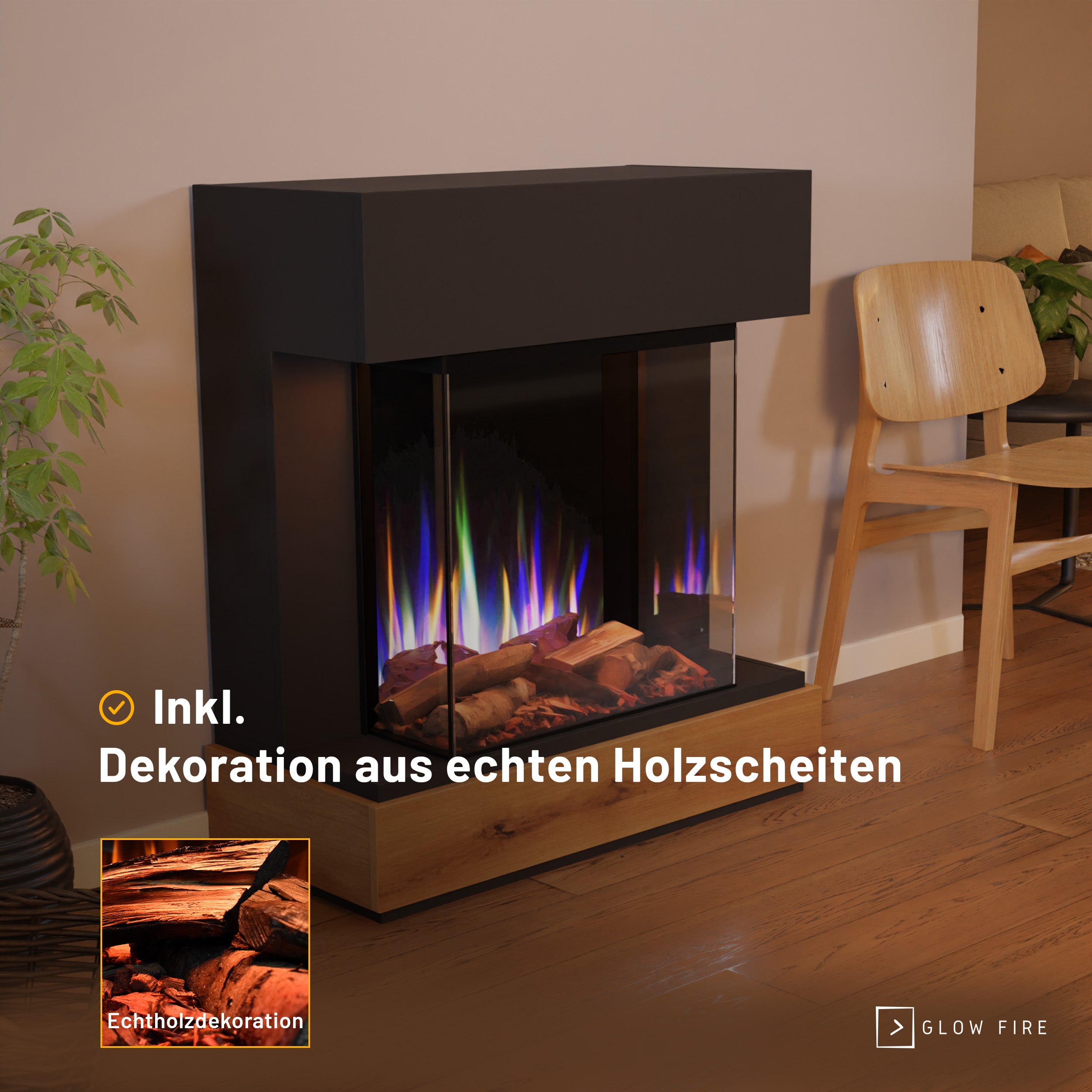 Glow Fire PR13 Elektrokamin E-Motion 3D